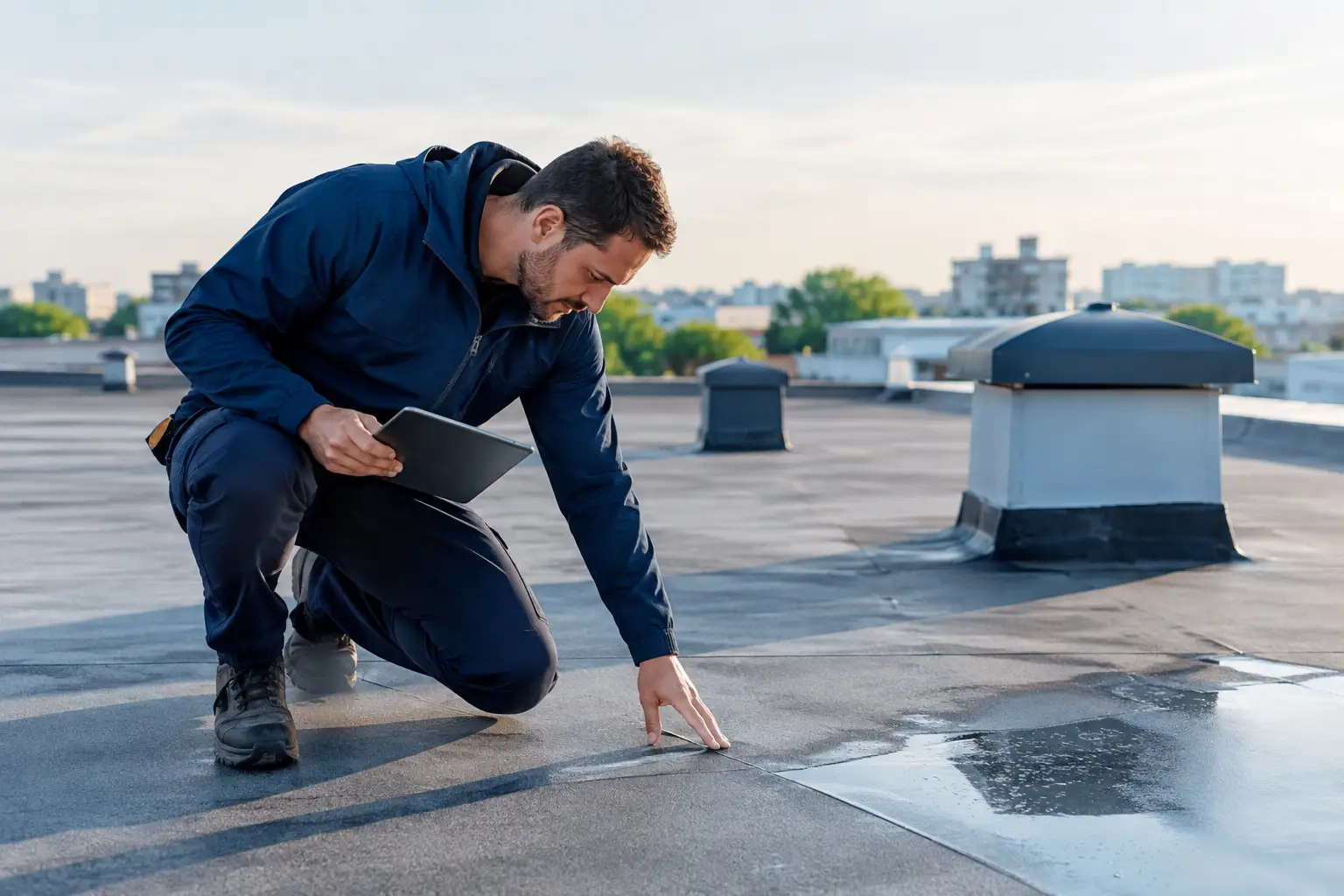 How to Find Flat Roof Leaks Before Damage Spreads