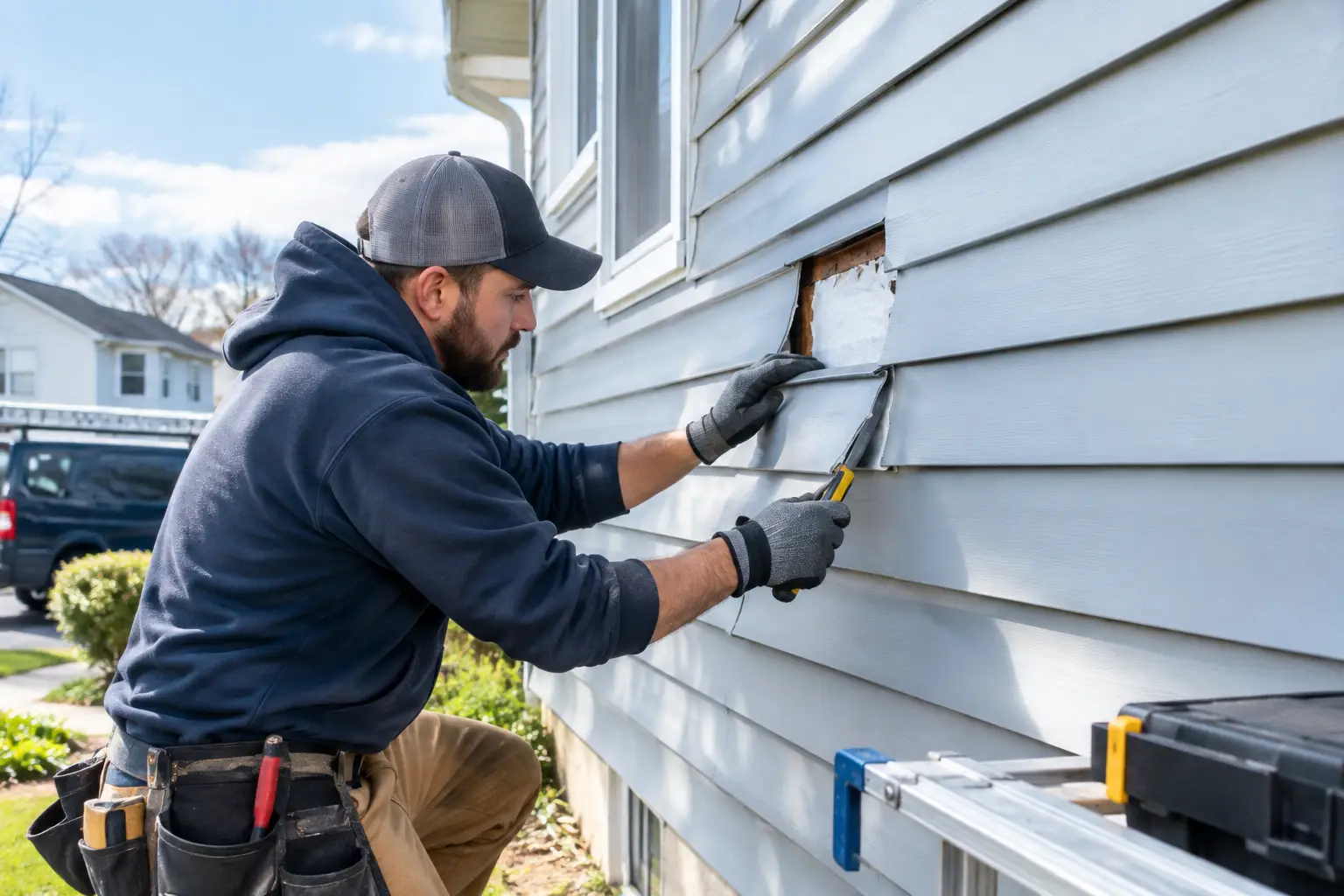 How to Repair Damaged Vinyl Siding Safely